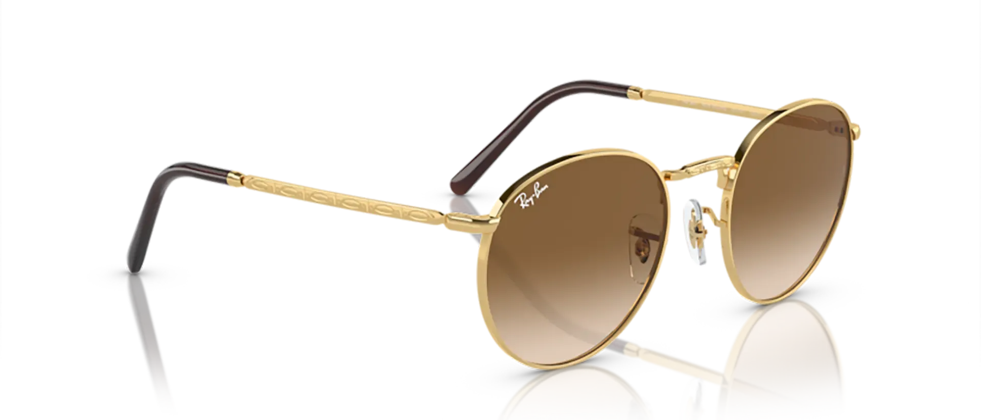 Dodatni prikaz 5: Ray-Ban New round RB3637 001/51 uniseks sunčane naočale – okvir u zlatnoj boji i leće u smeđoj boji i s gradijentom