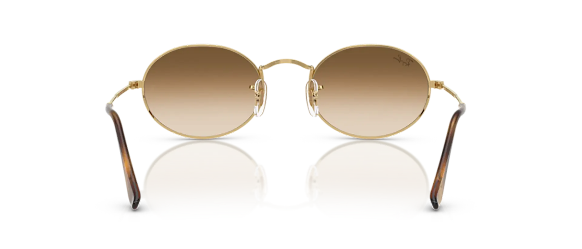 Dodatni prikaz 4: Ray-Ban Oval RB3547 001/51 uniseks sunčane naočale – okvir u zlatnoj boji i leće u smeđoj boji, u prozirnoj izvedbi i s gradijentom