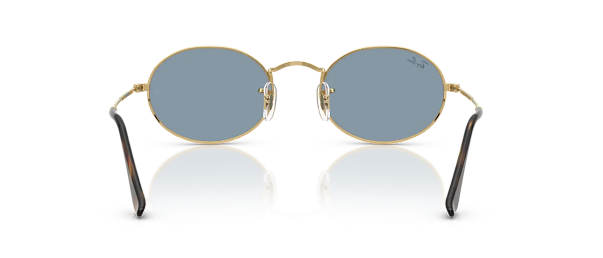 Dodatni prikaz 4: Ray-Ban Oval RB3547 001/56 uniseks sunčane naočale – okvir u zlatnoj boji i leće u plavoj boji
