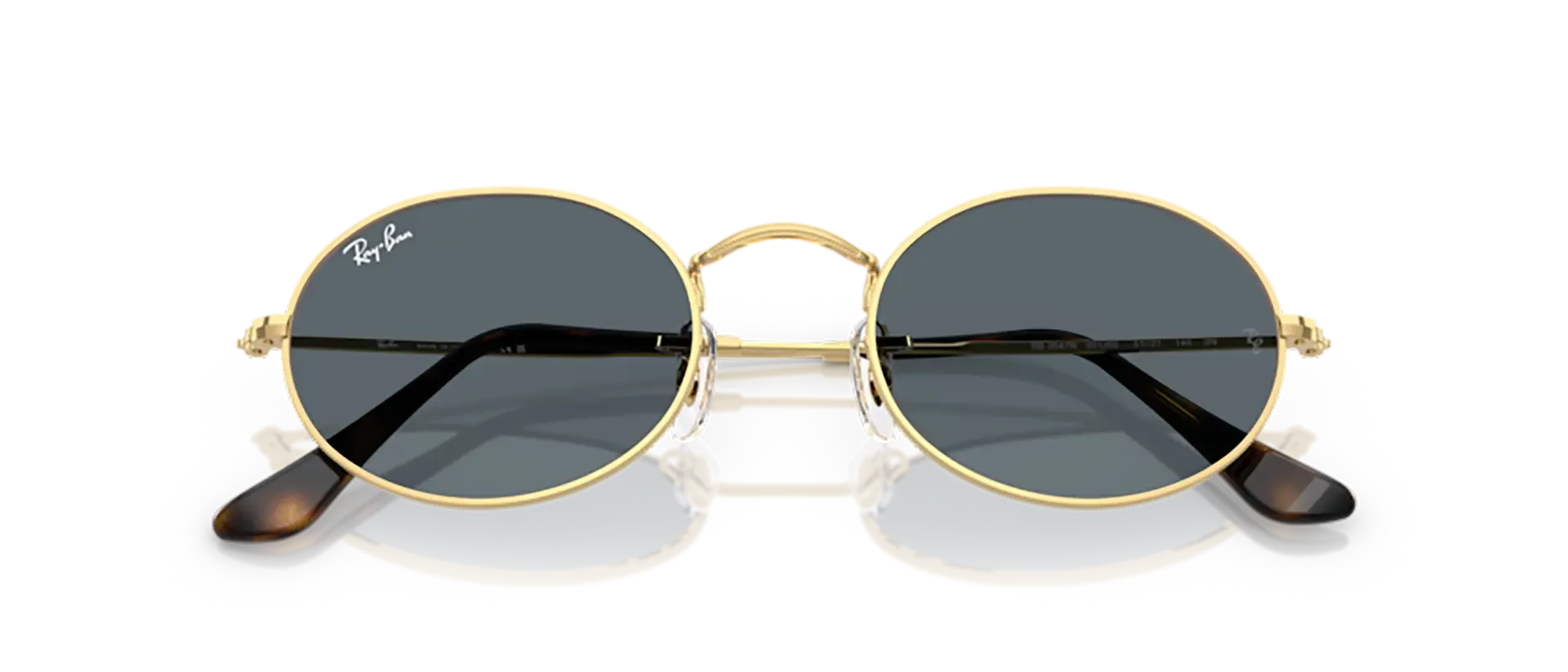 Dodatni prikaz 6: Ray-Ban Oval RB3547N 001/R5 uniseks sunčane naočale – okvir u zlatnoj boji i leće u plavoj boji