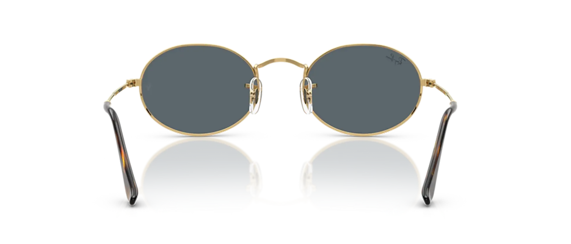 Dodatni prikaz 4: Ray-Ban Oval RB3547N 001/R5 uniseks sunčane naočale – okvir u zlatnoj boji i leće u plavoj boji