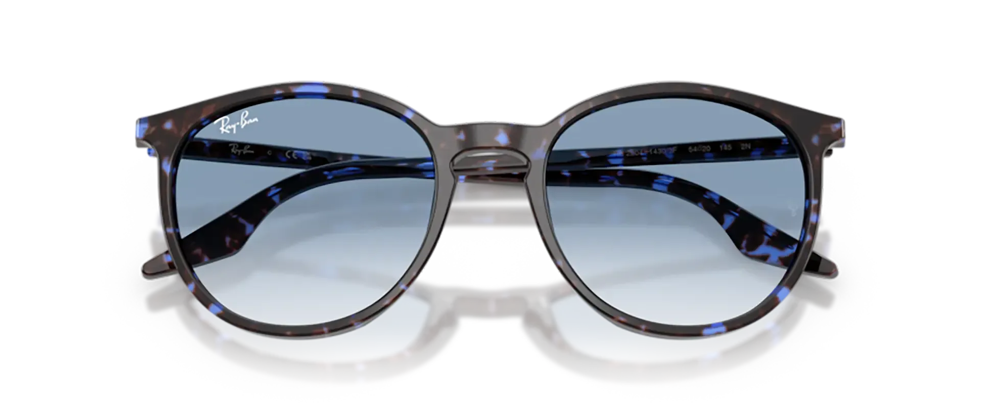 Dodatni prikaz 6: Ray-Ban RB2204 14303F uniseks sunčane naočale – okvir Havana uzorka u plavoj, smeđoj i crnoj boji i leće u plavoj boji, u prozirnoj izvedbi i s gradijentom