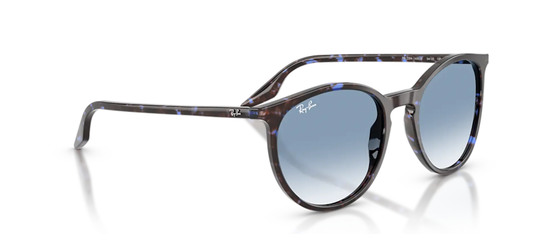 Dodatni prikaz 5: Ray-Ban RB2204 14303F uniseks sunčane naočale – okvir Havana uzorka u plavoj, smeđoj i crnoj boji i leće u plavoj boji, u prozirnoj izvedbi i s gradijentom
