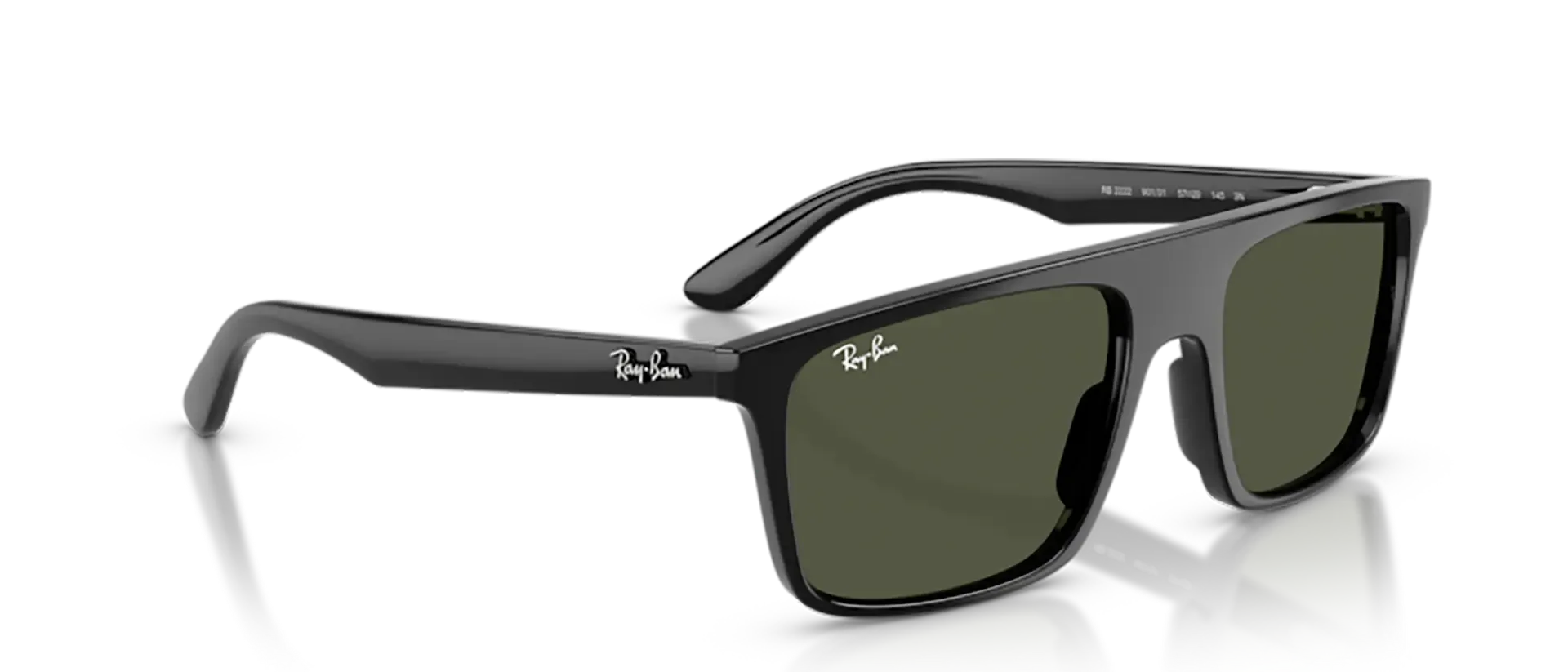 Dodatni prikaz 5: Ray-Ban RB2222 901/31 uniseks sunčane naočale – okvir u crnoj boji i leće u zelenoj boji