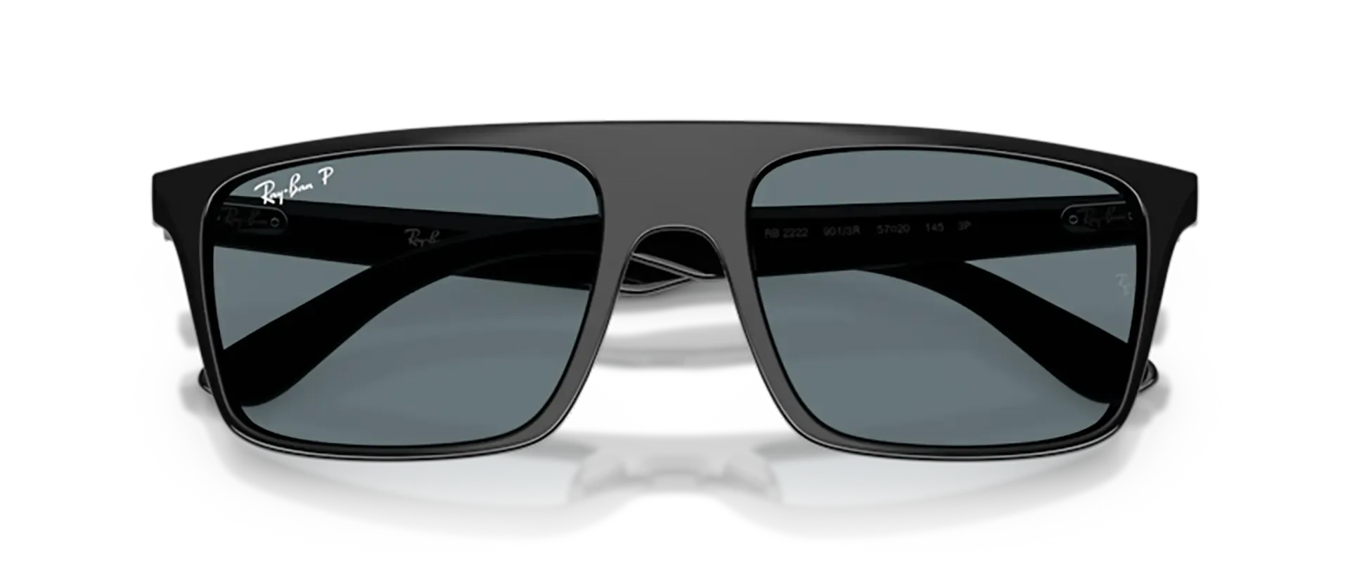 Dodatni prikaz 6: Ray-Ban RB2222 901/3R uniseks sunčane naočale – okvir u crnoj boji i leće u plavoj boji