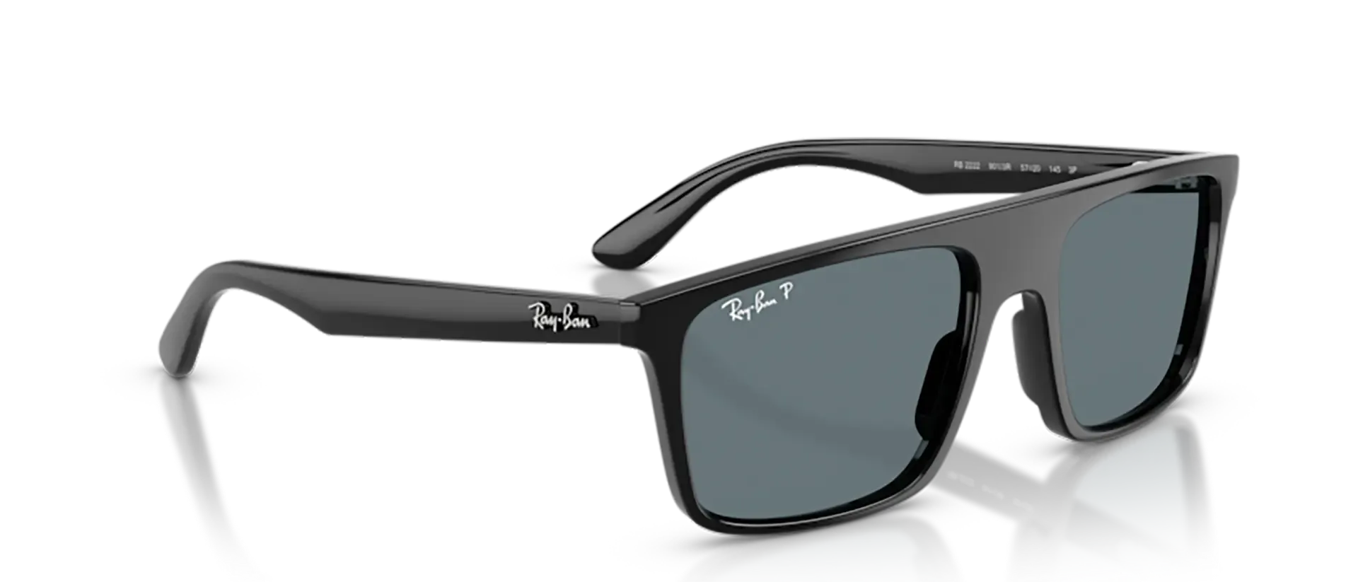 Dodatni prikaz 5: Ray-Ban RB2222 901/3R uniseks sunčane naočale – okvir u crnoj boji i leće u plavoj boji