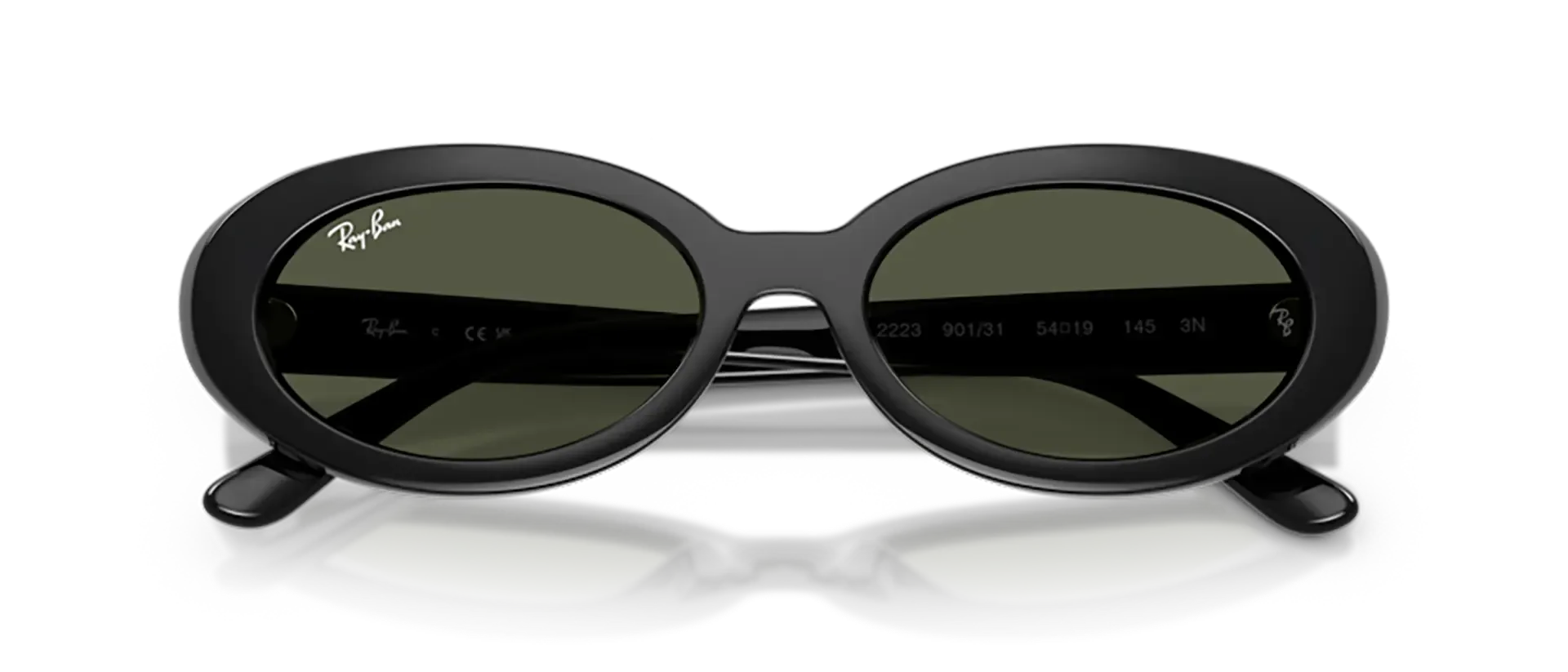 Dodatni prikaz 6: Ray-Ban RB2223 901/31 ženske sunčane naočale – okvir u crnoj boji i leće u zelenoj boji