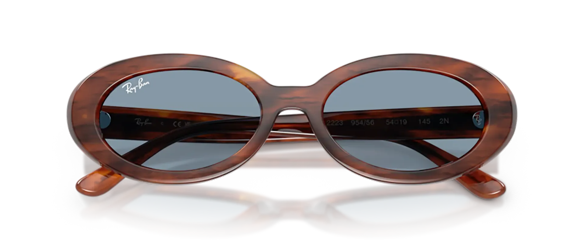 Dodatni prikaz 6: Ray-Ban RB2223 954/56 ženske sunčane naočale – okvir Havana uzorka u smeđoj boji i leće u plavoj boji