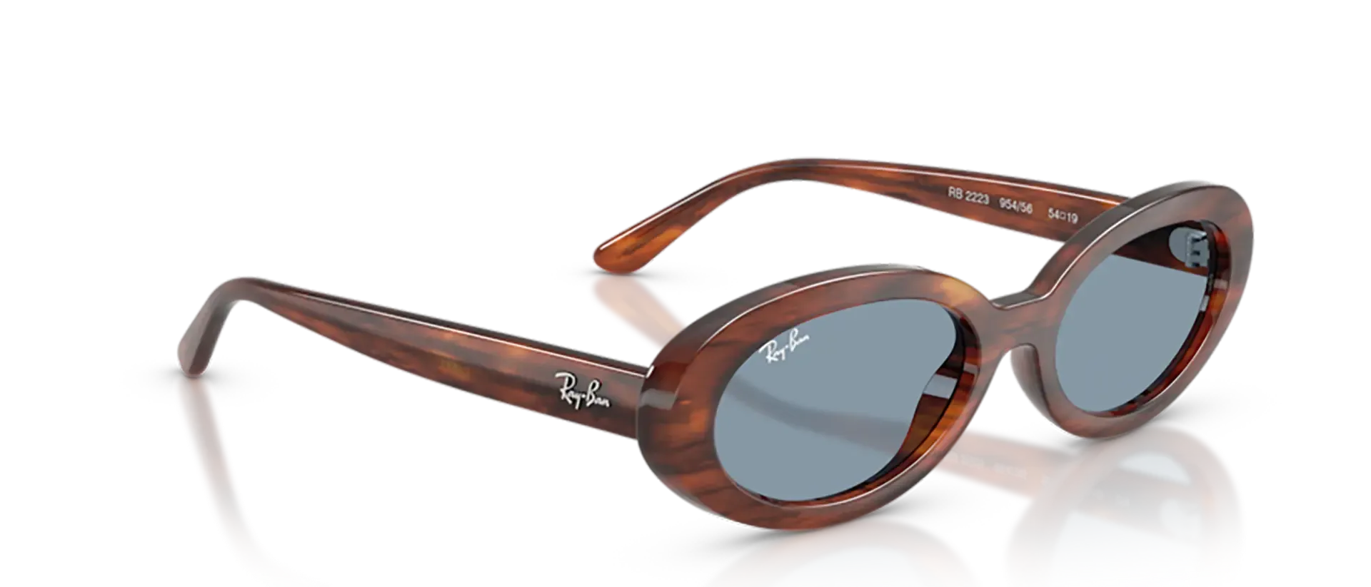 Dodatni prikaz 5: Ray-Ban RB2223 954/56 ženske sunčane naočale – okvir Havana uzorka u smeđoj boji i leće u plavoj boji