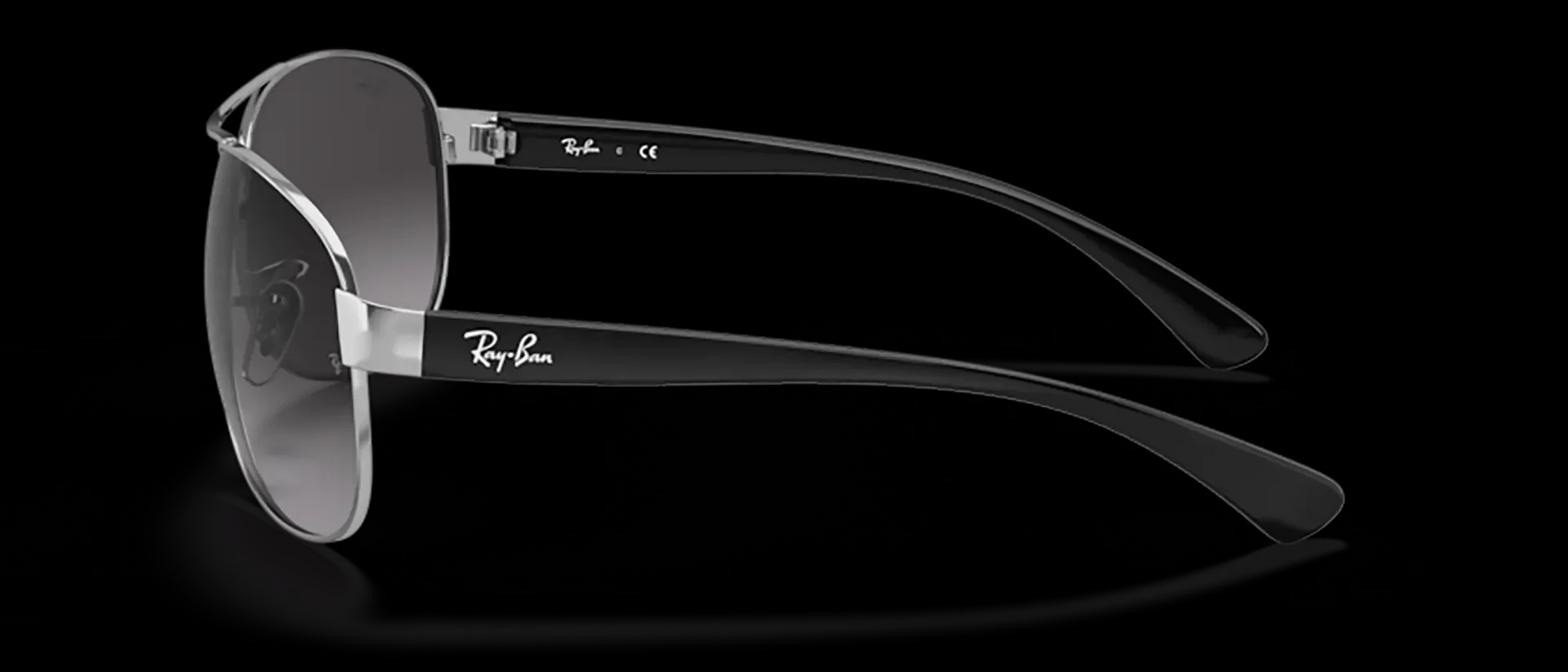 Dodatni prikaz 3: Ray-Ban RB3386 003/8G muške sunčane naočale – okvir u srebrnoj boji i leće u sivoj boji i s gradijentom