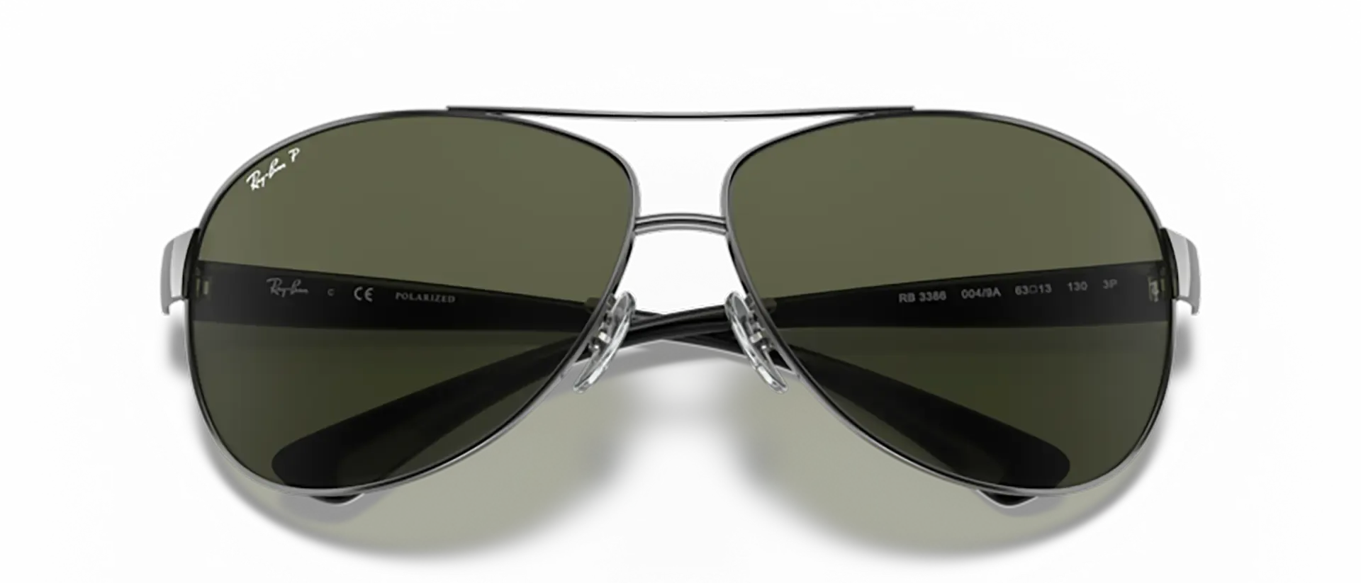 Dodatni prikaz 6: Ray-Ban RB3386 004/9A muške sunčane naočale – okvir u crnoj i sivoj boji i leće u zelenoj boji