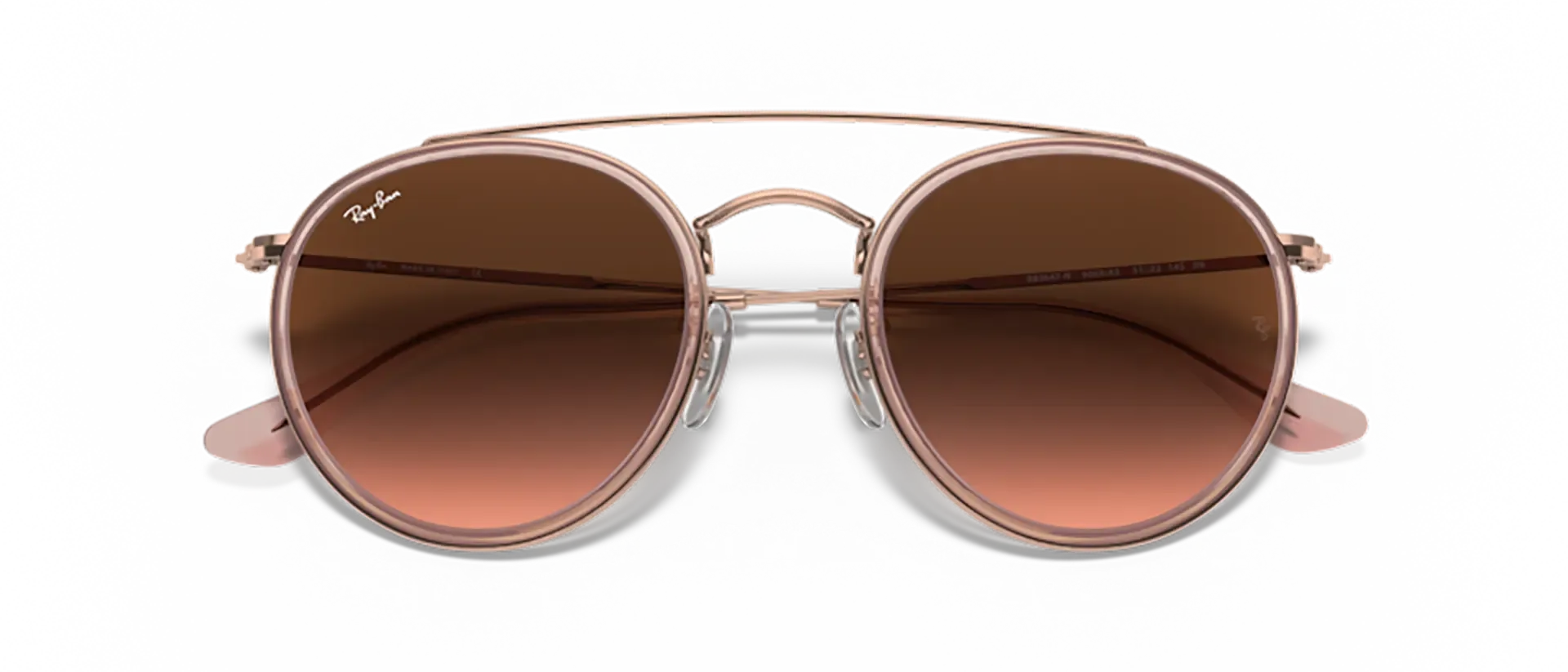 Dodatni prikaz 6: Ray-Ban RB3647N 9069A5 uniseks sunčane naočale – okvir u smeđoj i narančastoj boji i leće u smeđoj boji i s gradijentom