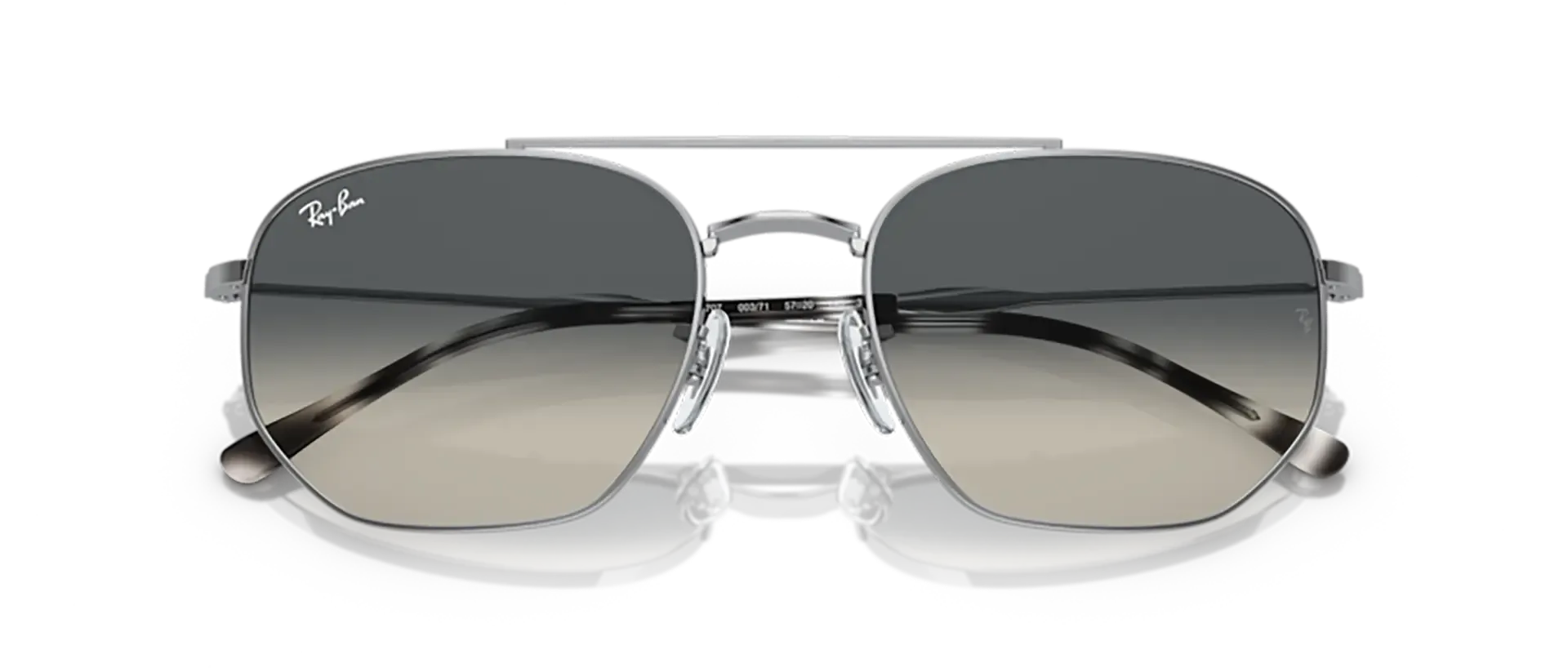 Dodatni prikaz 6: Ray-Ban RB3707 003/71 uniseks sunčane naočale – okvir u srebrnoj boji i leće u sivoj boji
