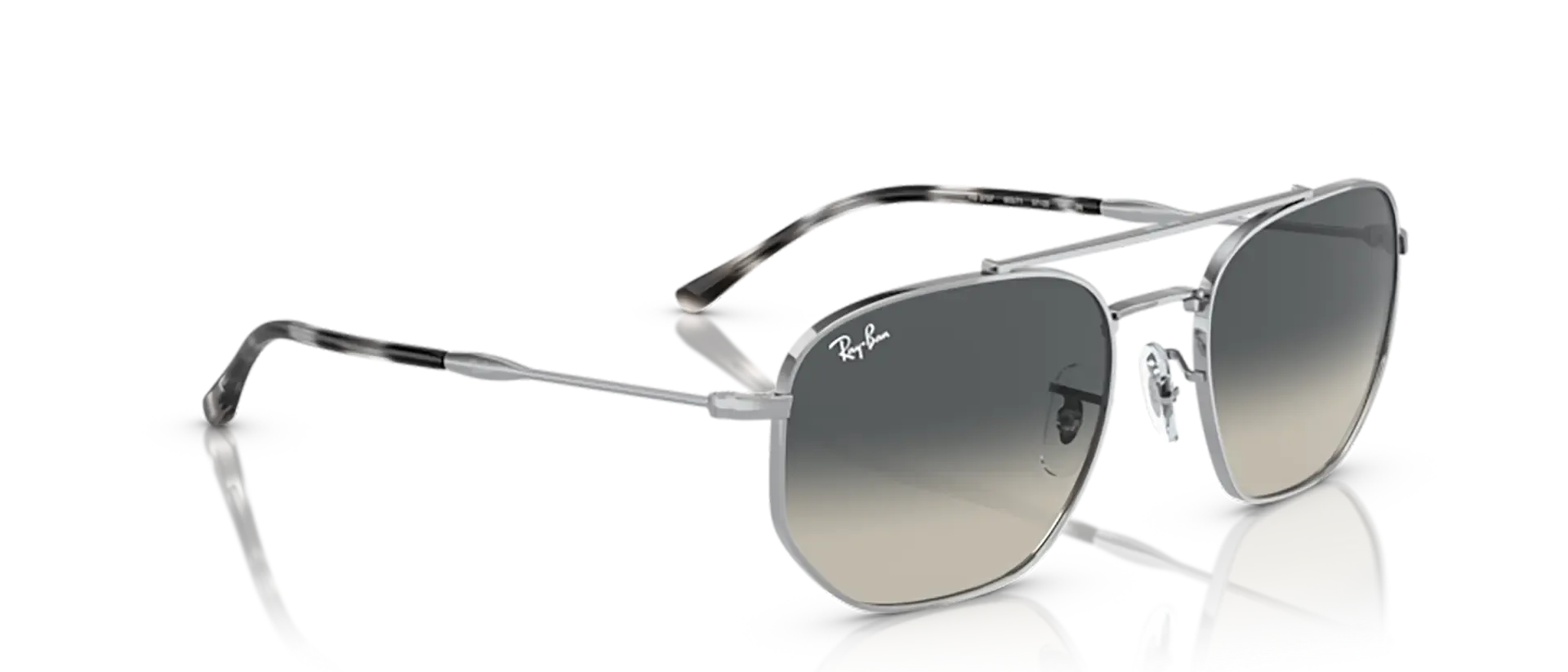 Dodatni prikaz 5: Ray-Ban RB3707 003/71 uniseks sunčane naočale – okvir u srebrnoj boji i leće u sivoj boji