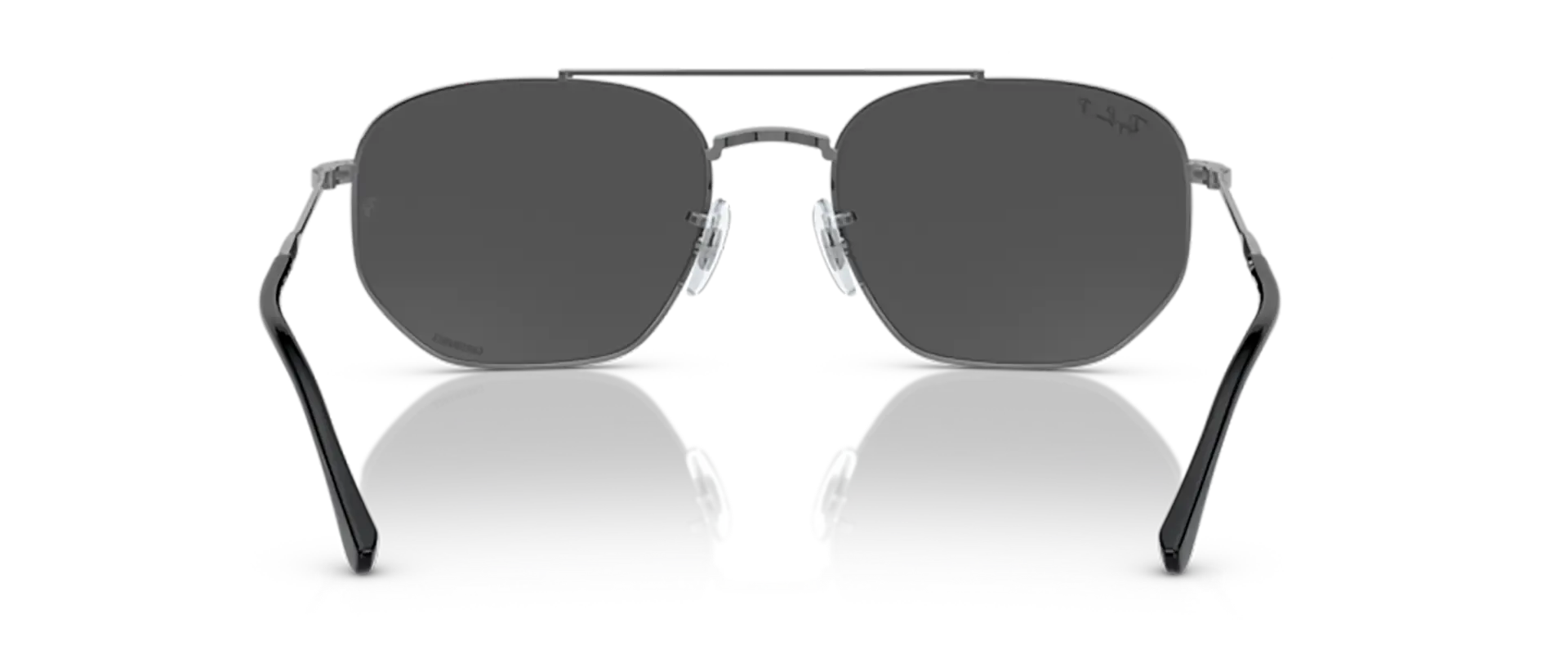 Dodatni prikaz 4: Ray-Ban RB3707 004/K8 uniseks sunčane naočale – okvir u crnoj i sivoj boji i leće u sivoj boji