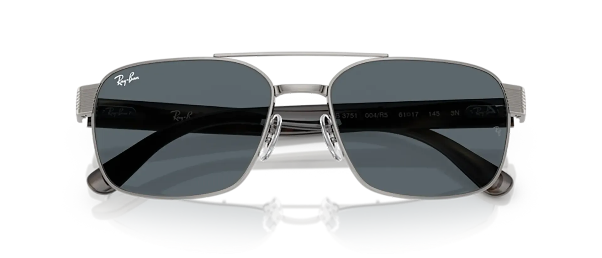 Dodatni prikaz 6: Ray-Ban RB3751 004/R5 uniseks sunčane naočale – okvir Havana uzorka u smeđoj, crnoj i sivoj boji i leće u plavoj boji