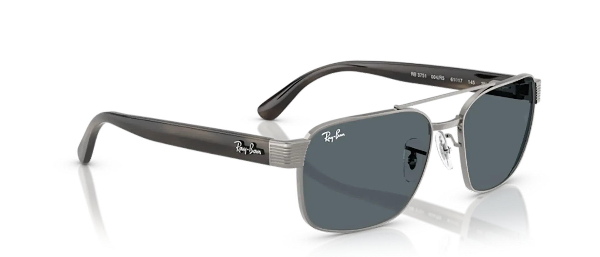 Dodatni prikaz 5: Ray-Ban RB3751 004/R5 uniseks sunčane naočale – okvir Havana uzorka u smeđoj, crnoj i sivoj boji i leće u plavoj boji