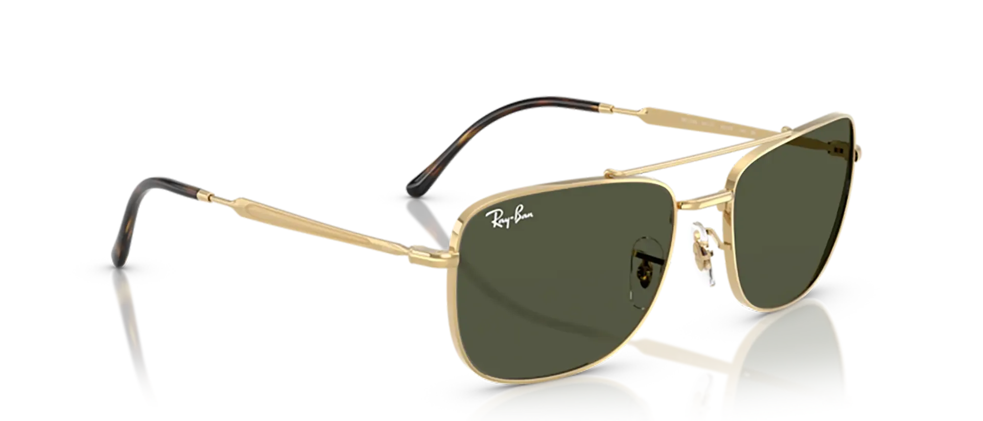 Dodatni prikaz 5: Ray-Ban RB3755 001/31 uniseks sunčane naočale – okvir u zlatnoj boji i leće u zelenoj boji