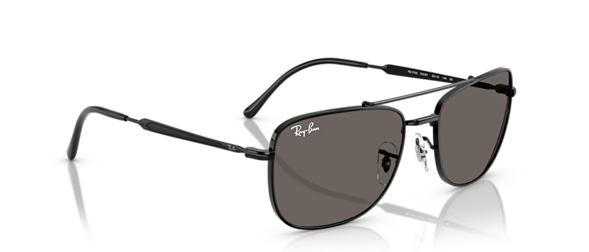 Dodatni prikaz 5: Ray-Ban RB3755 002/B1 uniseks sunčane naočale – okvir u crnoj boji i leće u sivoj boji