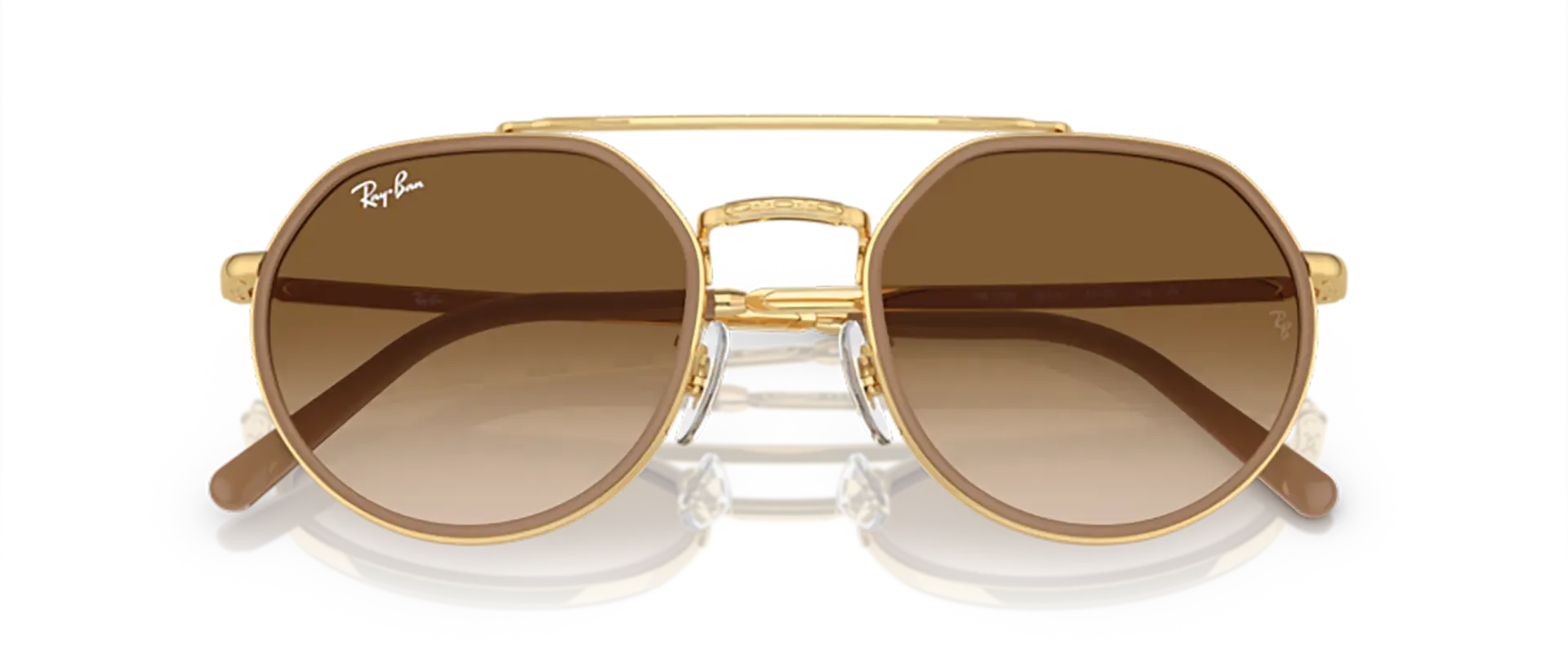 Dodatni prikaz 6: Ray-Ban RB3765 001/51 uniseks sunčane naočale – okvir u zlatnoj boji i leće u smeđoj boji