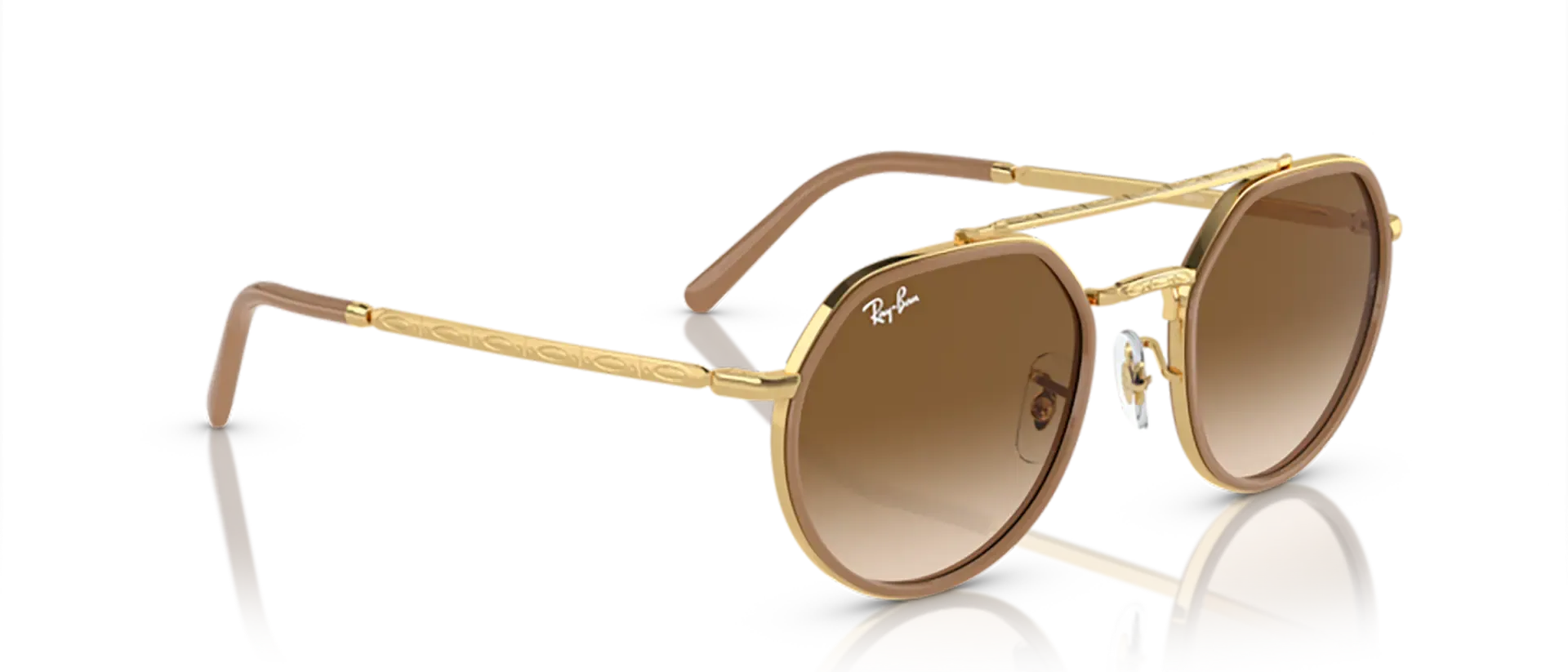 Dodatni prikaz 5: Ray-Ban RB3765 001/51 uniseks sunčane naočale – okvir u zlatnoj boji i leće u smeđoj boji