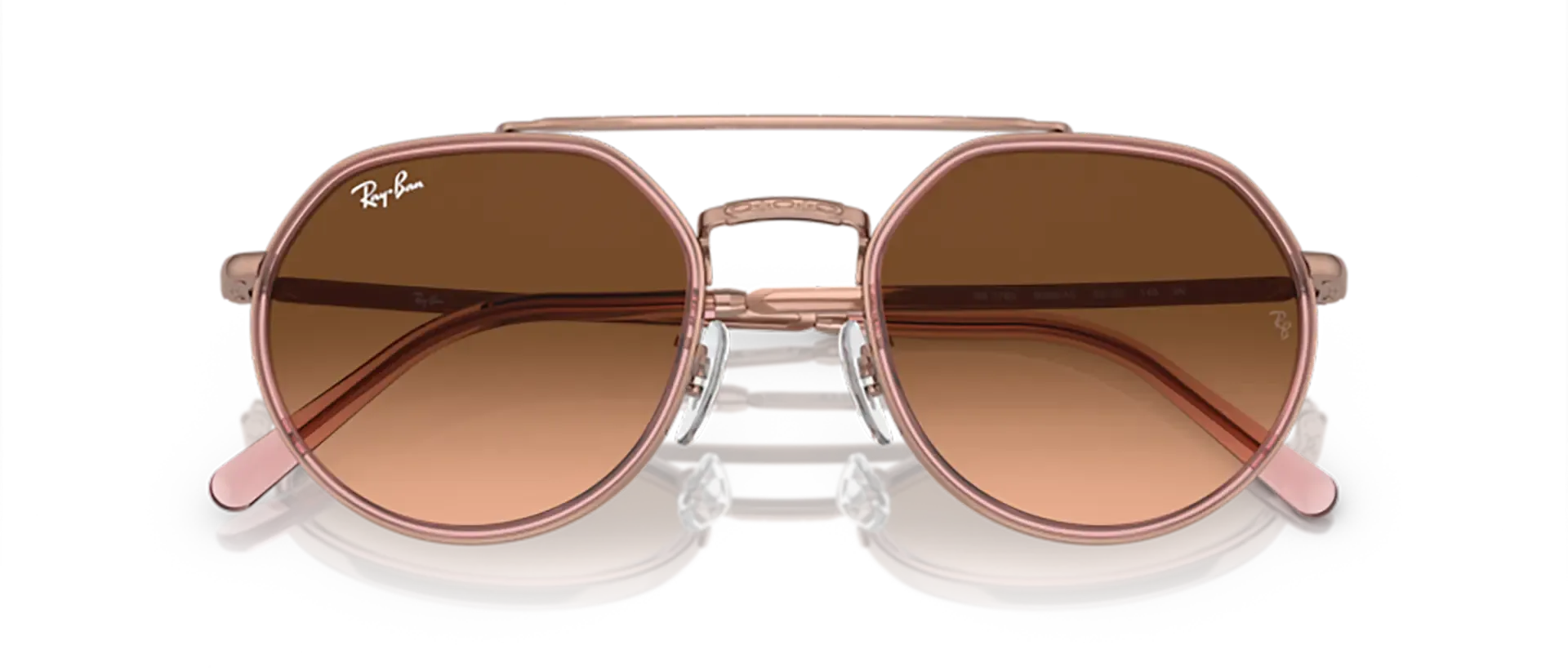 Dodatni prikaz 6: Ray-Ban RB3765 9069A5 uniseks sunčane naočale – okvir u smeđoj i narančastoj boji i leće u smeđoj i ružičastoj boji