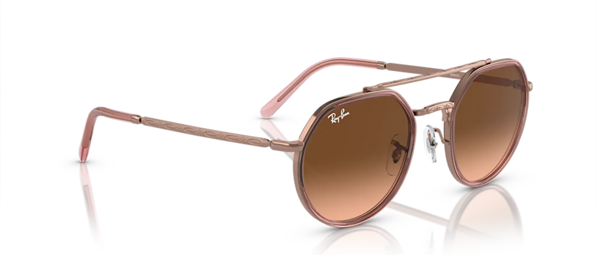 Dodatni prikaz 5: Ray-Ban RB3765 9069A5 uniseks sunčane naočale – okvir u smeđoj i narančastoj boji i leće u smeđoj i ružičastoj boji