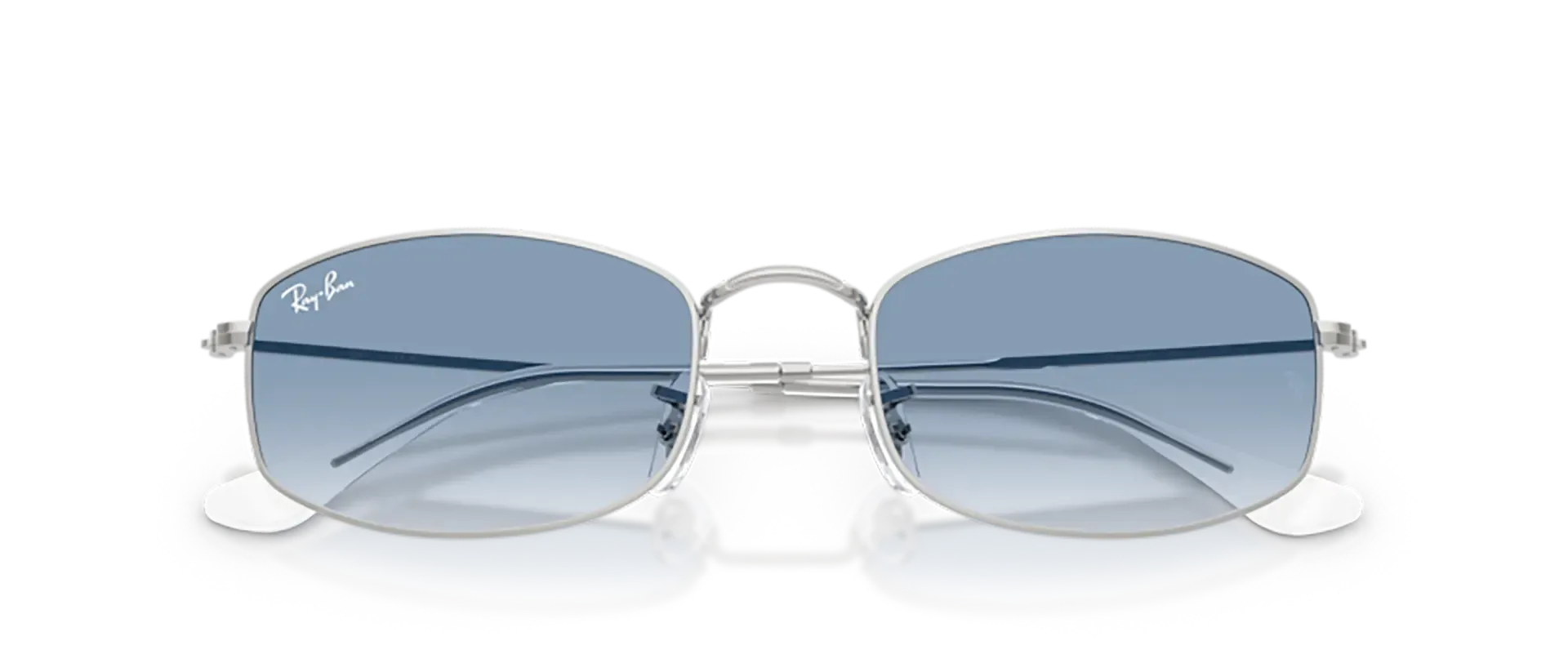 Dodatni prikaz 6: Ray-Ban RB3832 003/3F uniseks sunčane naočale – okvir u srebrnoj boji i leće u plavoj boji, u prozirnoj izvedbi i s gradijentom