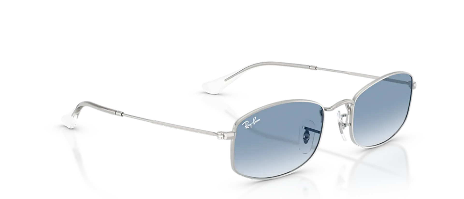 Dodatni prikaz 5: Ray-Ban RB3832 003/3F uniseks sunčane naočale – okvir u srebrnoj boji i leće u plavoj boji, u prozirnoj izvedbi i s gradijentom