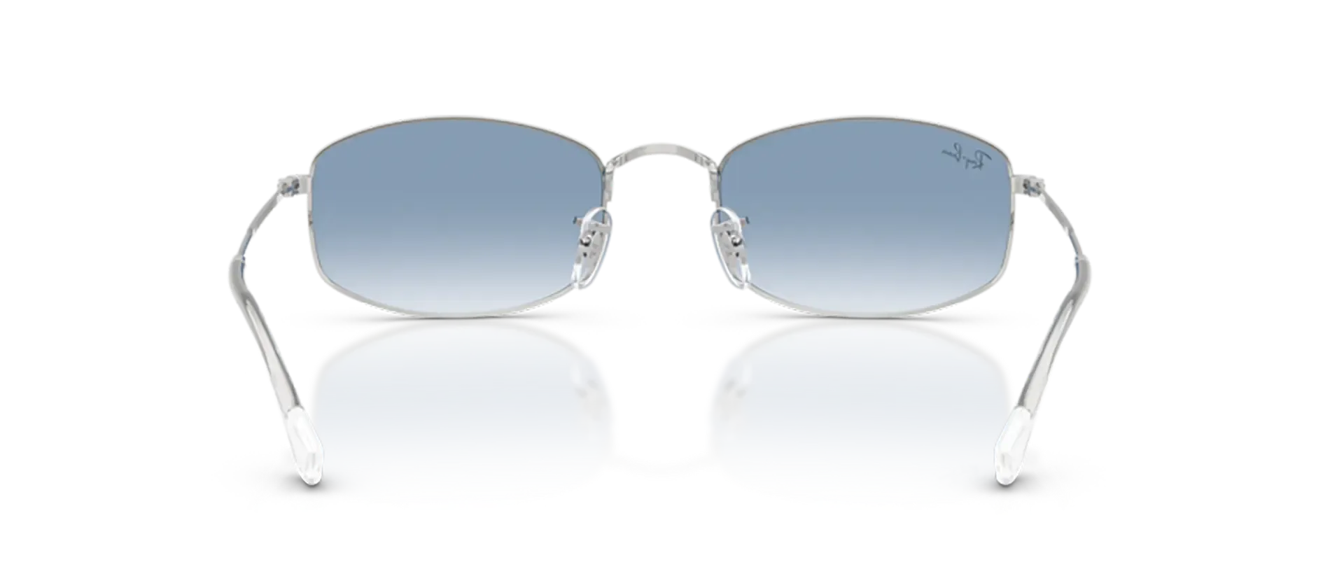 Dodatni prikaz 4: Ray-Ban RB3832 003/3F uniseks sunčane naočale – okvir u srebrnoj boji i leće u plavoj boji, u prozirnoj izvedbi i s gradijentom