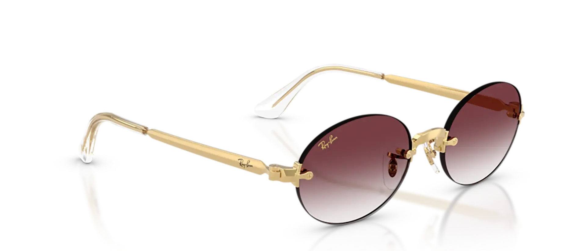 Dodatni prikaz 5: Ray-Ban RB3929 001/8H uniseks sunčane naočale – okvir u zlatnoj boji i leće u ljubičastoj boji, u prozirnoj izvedbi i s gradijentom