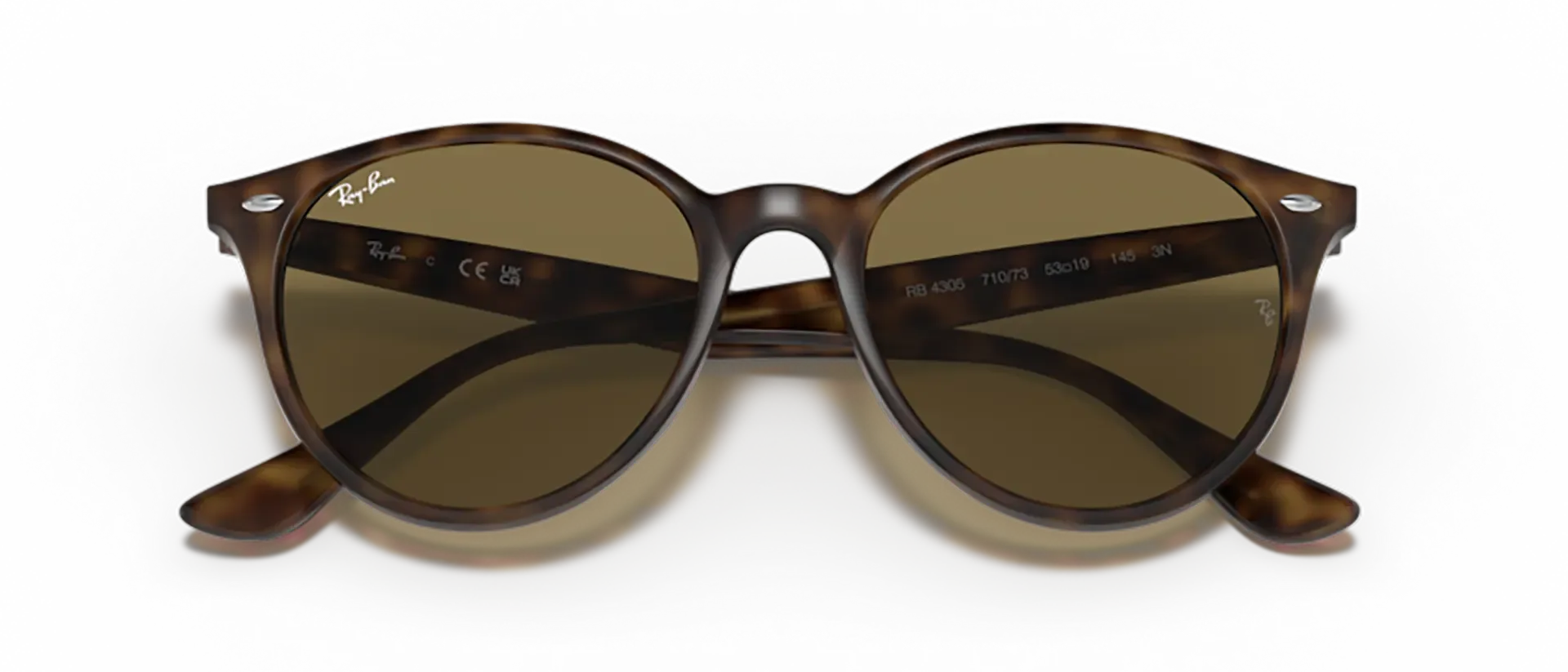 Dodatni prikaz 6: Ray-Ban RB4305 710/73 uniseks sunčane naočale – okvir Havana uzorka u smeđoj boji i leće u smeđoj boji
