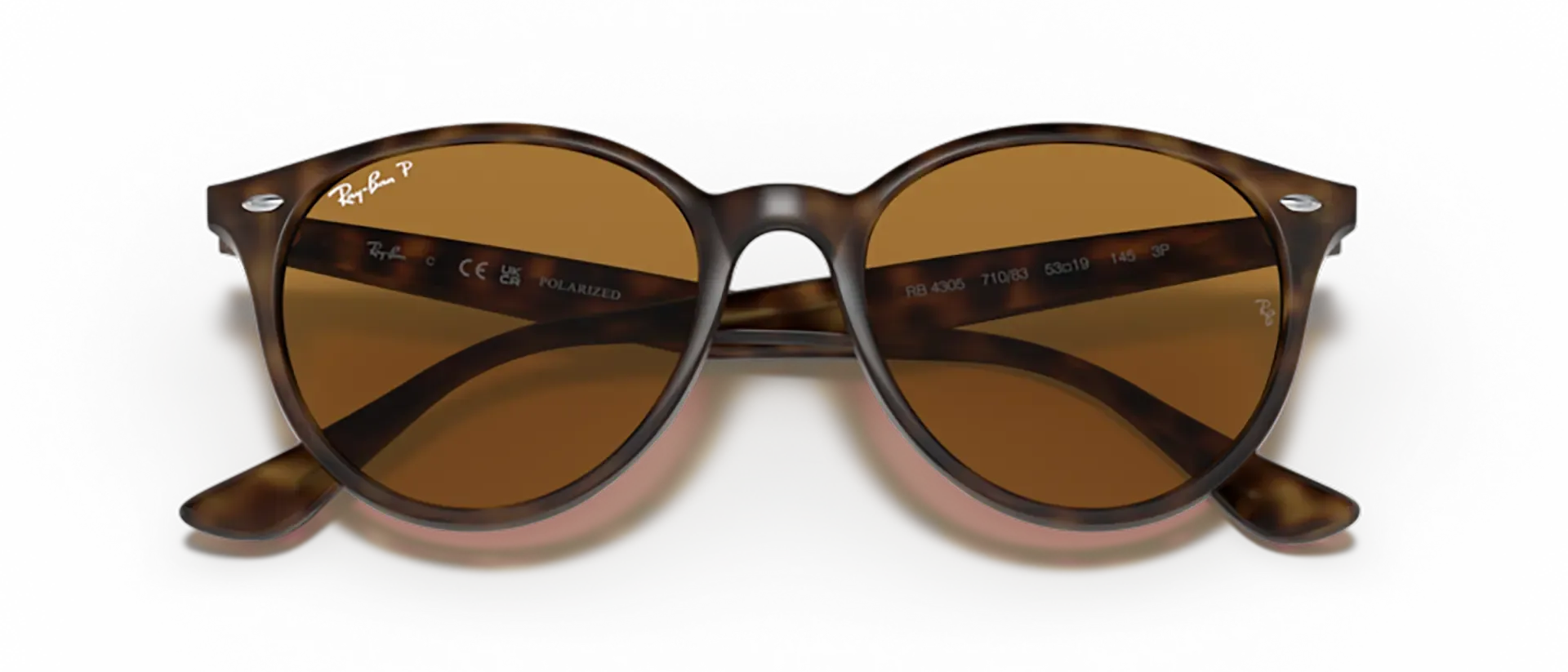 Dodatni prikaz 6: Ray-Ban RB4305 710/83 uniseks sunčane naočale – okvir Havana uzorka u smeđoj boji i leće u smeđoj boji