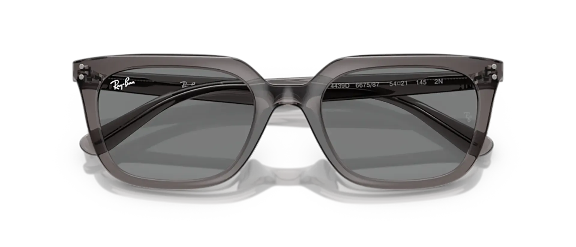 Dodatni prikaz 6: Ray-Ban RB4439D 667587 uniseks sunčane naočale – okvir u sivoj boji i leće u sivoj boji