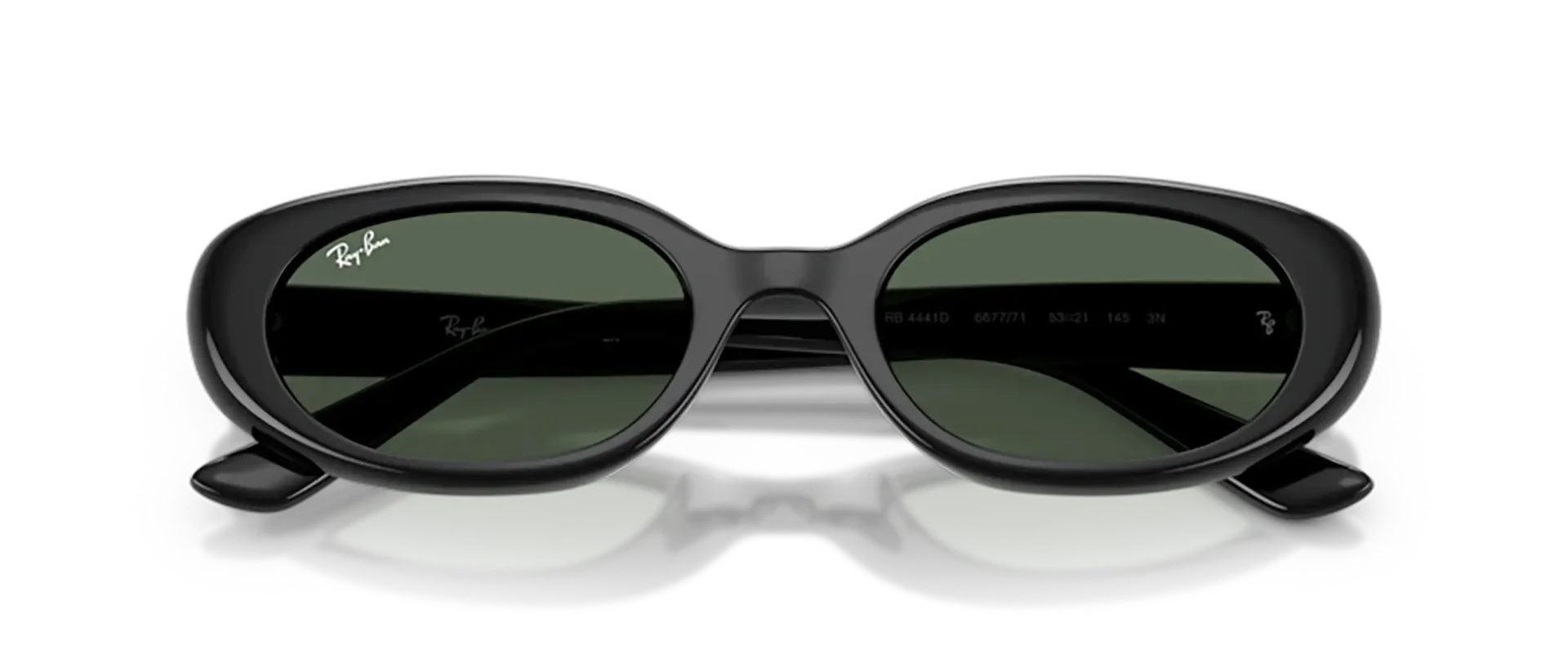 Dodatni prikaz 6: Ray-Ban RB4441D 667771 uniseks sunčane naočale – okvir u crnoj boji i leće u zelenoj boji