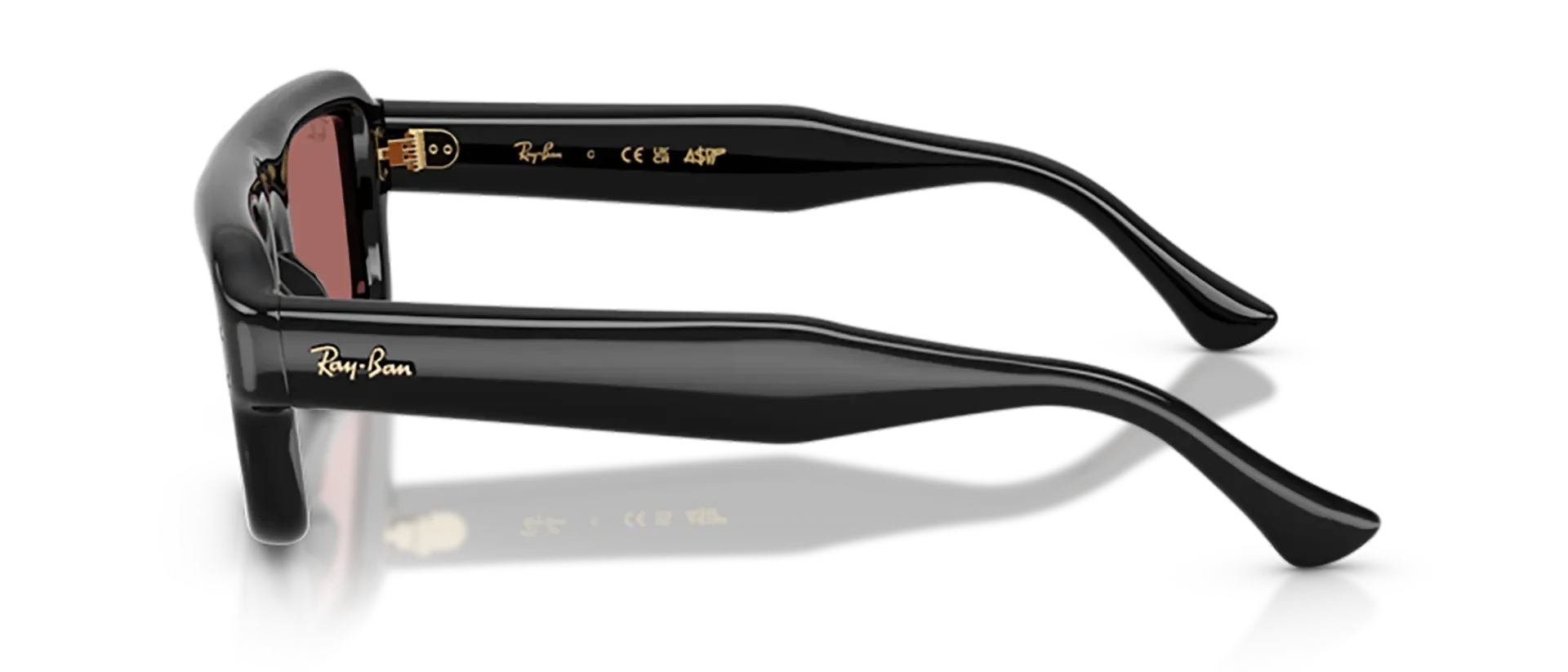 Dodatni prikaz 3: Ray-Ban RB4954-601/69 uniseks sunčane naočale – okvir u crnoj boji i leće u ljubičastoj boji