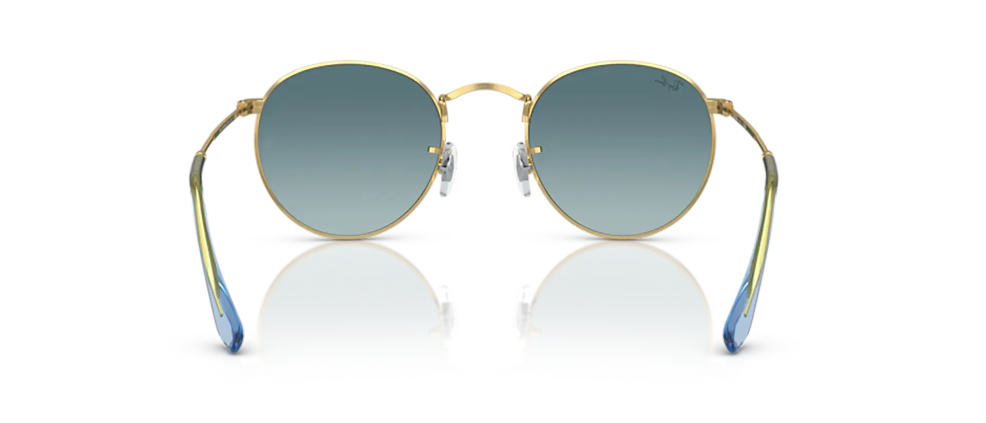 Dodatni prikaz 4: Ray-Ban Round metal RB3447 001/3M muške sunčane naočale – okvir u zlatnoj boji i leće u plavoj boji