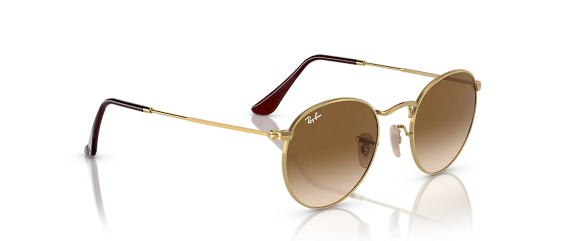 Dodatni prikaz 5: Ray-Ban Round metal RB3447 001/51 muške sunčane naočale – okvir u zlatnoj boji i leće u smeđoj boji