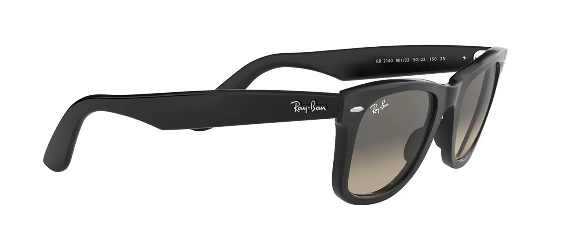 Dodatni prikaz 13: Ray-Ban Wayfarer RB2140 901/32 uniseks sunčane naočale – okvir u crnoj boji i leće u sivoj boji