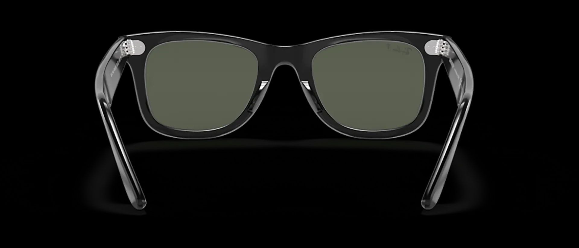 Dodatni prikaz 4: Ray-Ban Wayfarer RB2140 901/58 uniseks sunčane naočale – okvir u crnoj boji i leće u zelenoj boji
