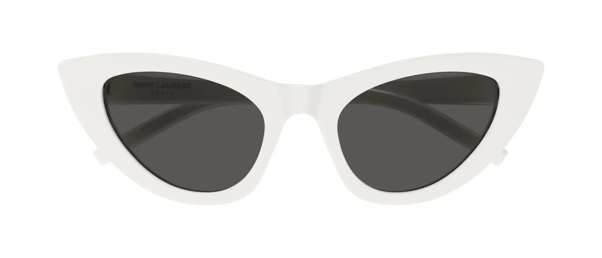 Saint Laurent SL 213 LILY 017 ženske sunčane naočale – okvir u bijeloj boji i leće u sivoj boji