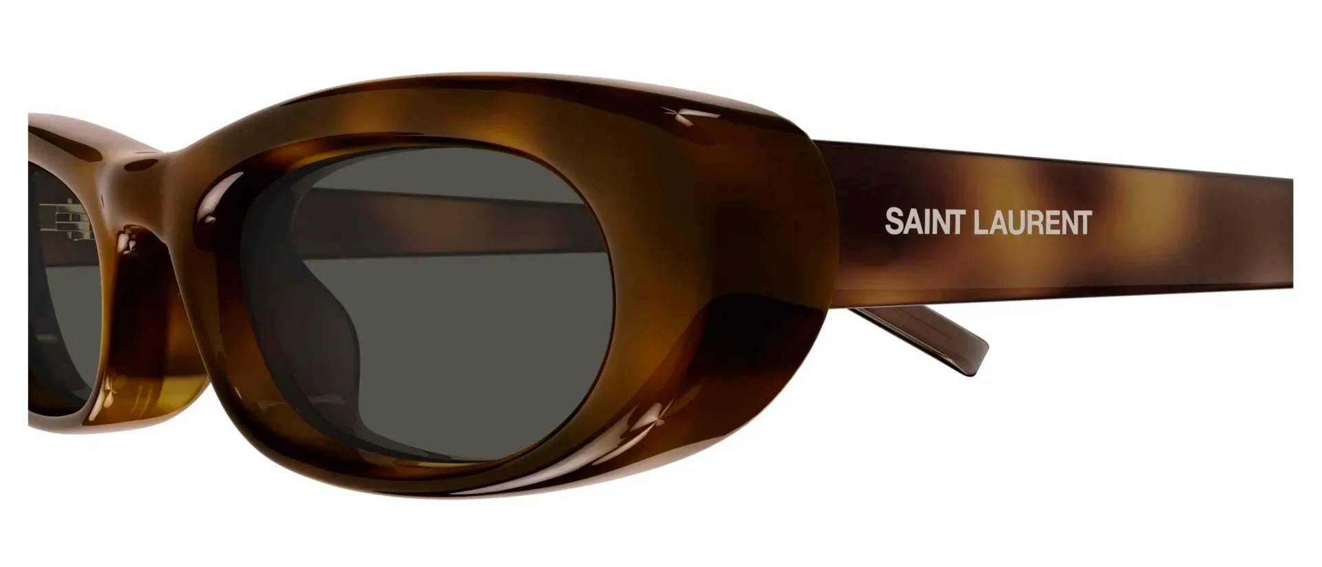 Dodatni prikaz 3: Saint Laurent SL 557 SHADE PLUMP 002 ženske sunčane naočale – okvir Havana uzorka u smeđoj boji i leće u sivoj boji