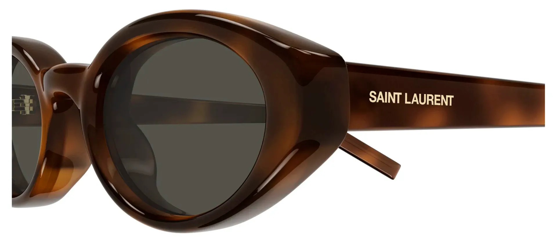 Dodatni prikaz 3: Saint Laurent SL 567 PLUMP 002 ženske sunčane naočale – okvir Havana uzorka u smeđoj boji i leće u sivoj boji