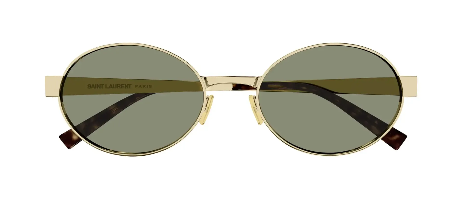 Saint Laurent SL 692 003 ženske sunčane naočale – okvir u zlatnoj boji i leće u zelenoj boji