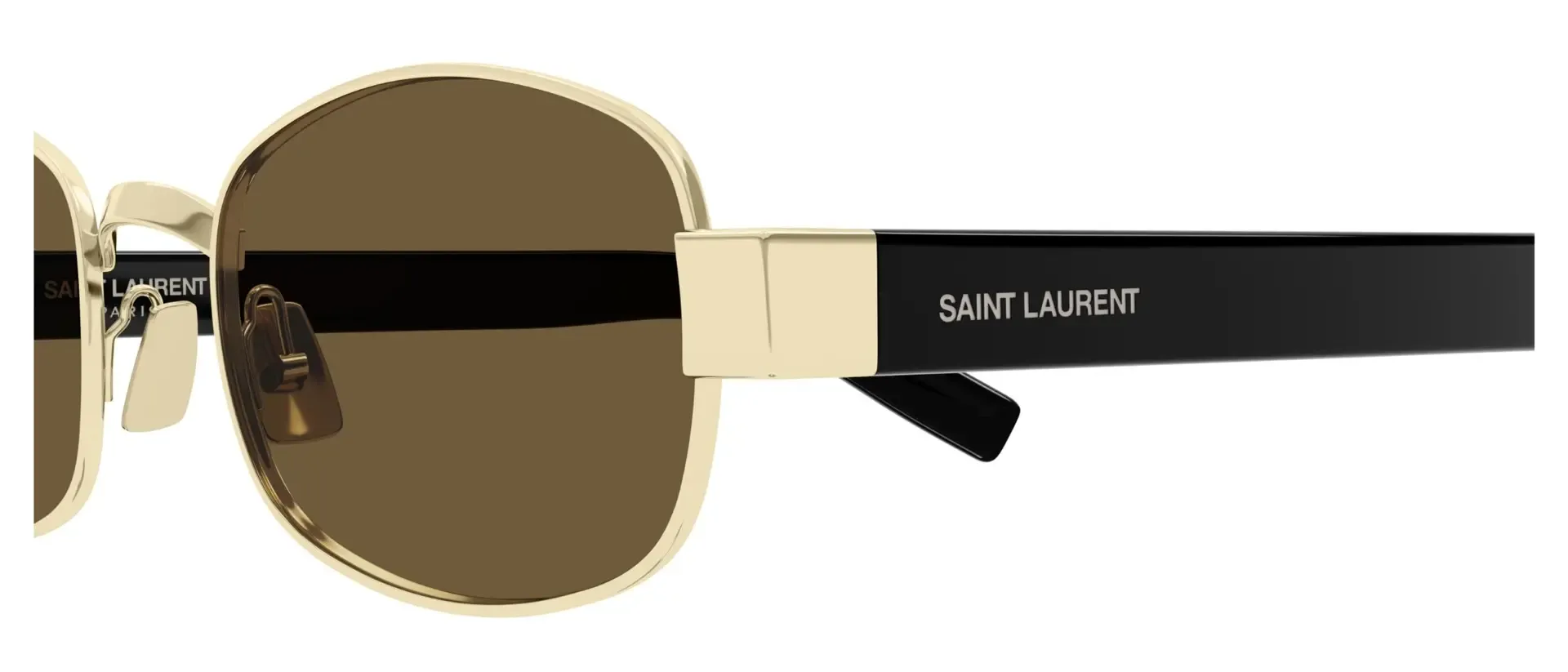 Dodatni prikaz 3: Saint Laurent SL 706 001 uniseks sunčane naočale – okvir u zlatnoj i crnoj boji i leće u smeđoj boji