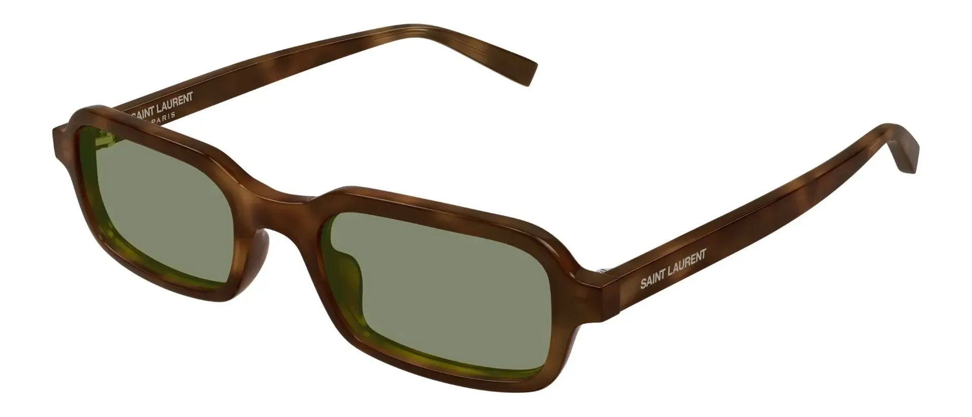 Saint Laurent SL 908 003 ženske sunčane naočale – okvir Havana uzorka u smeđoj boji i leće u zelenoj boji