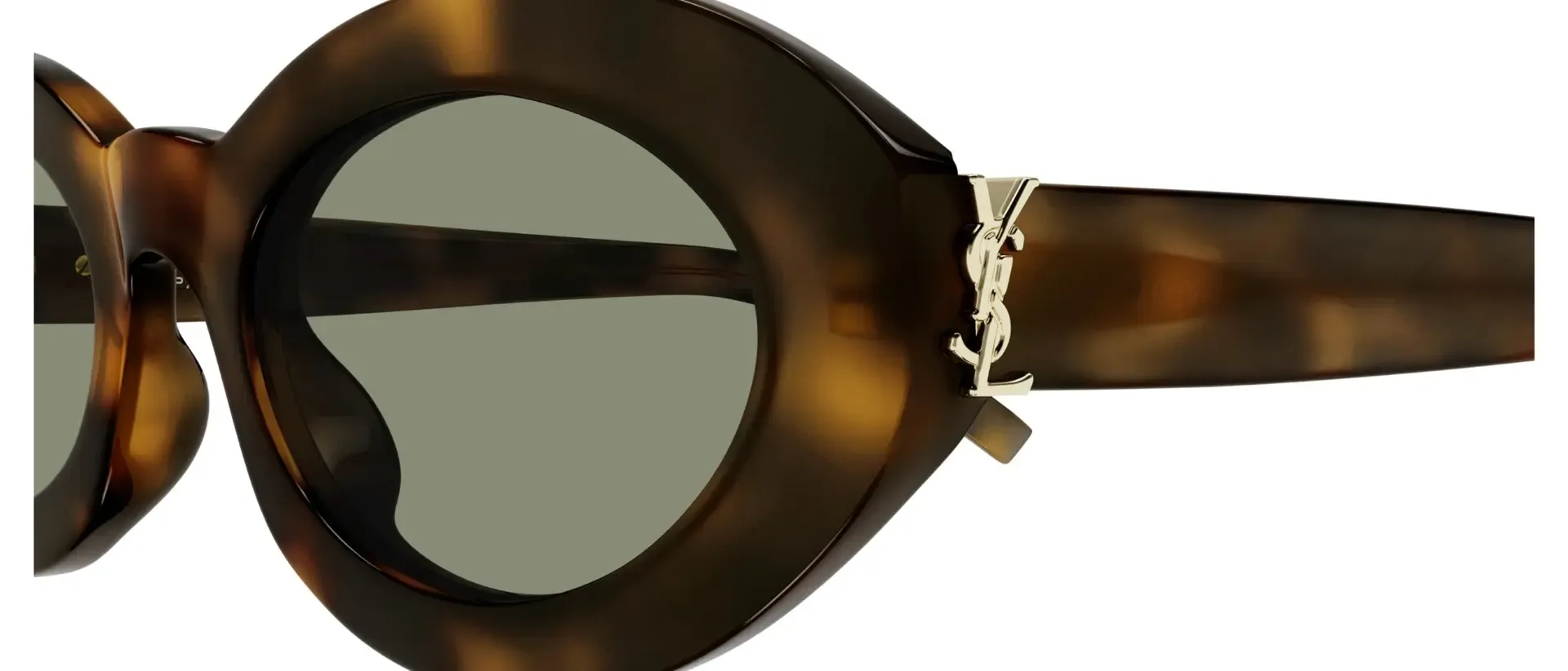 Dodatni prikaz 3: Saint Laurent SL M136 002 ženske sunčane naočale – okvir Havana uzorka u smeđoj boji i leće u zelenoj boji