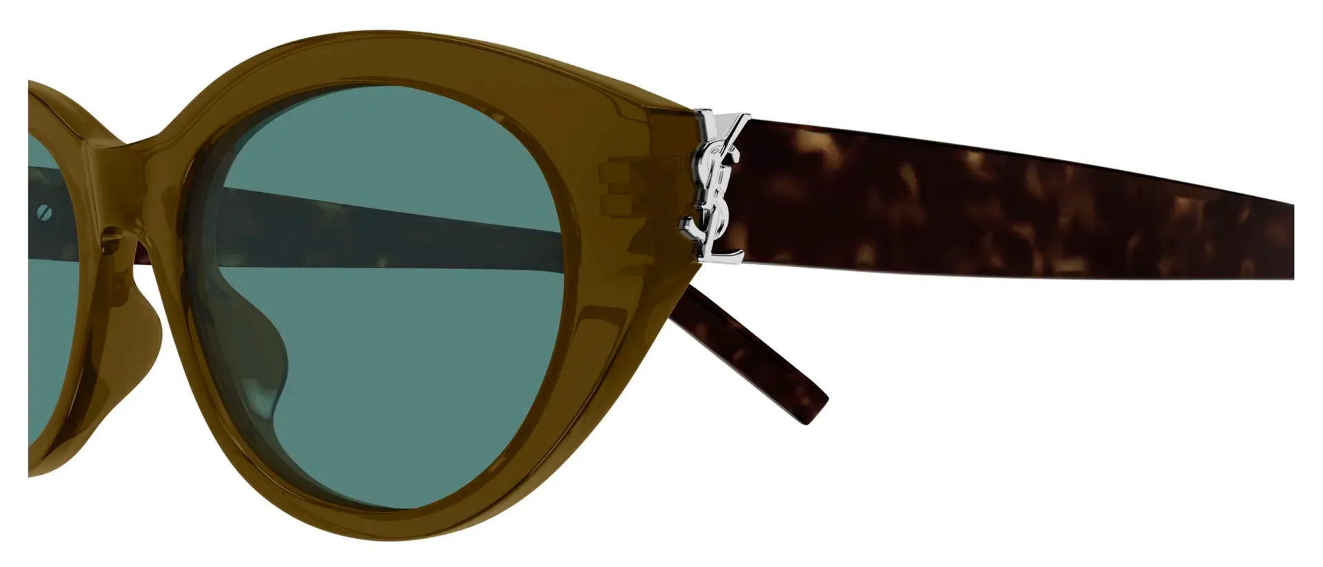 Dodatni prikaz 3: Saint Laurent SL M148 005 ženske sunčane naočale – okvir u smeđoj boji i leće u zelenoj boji