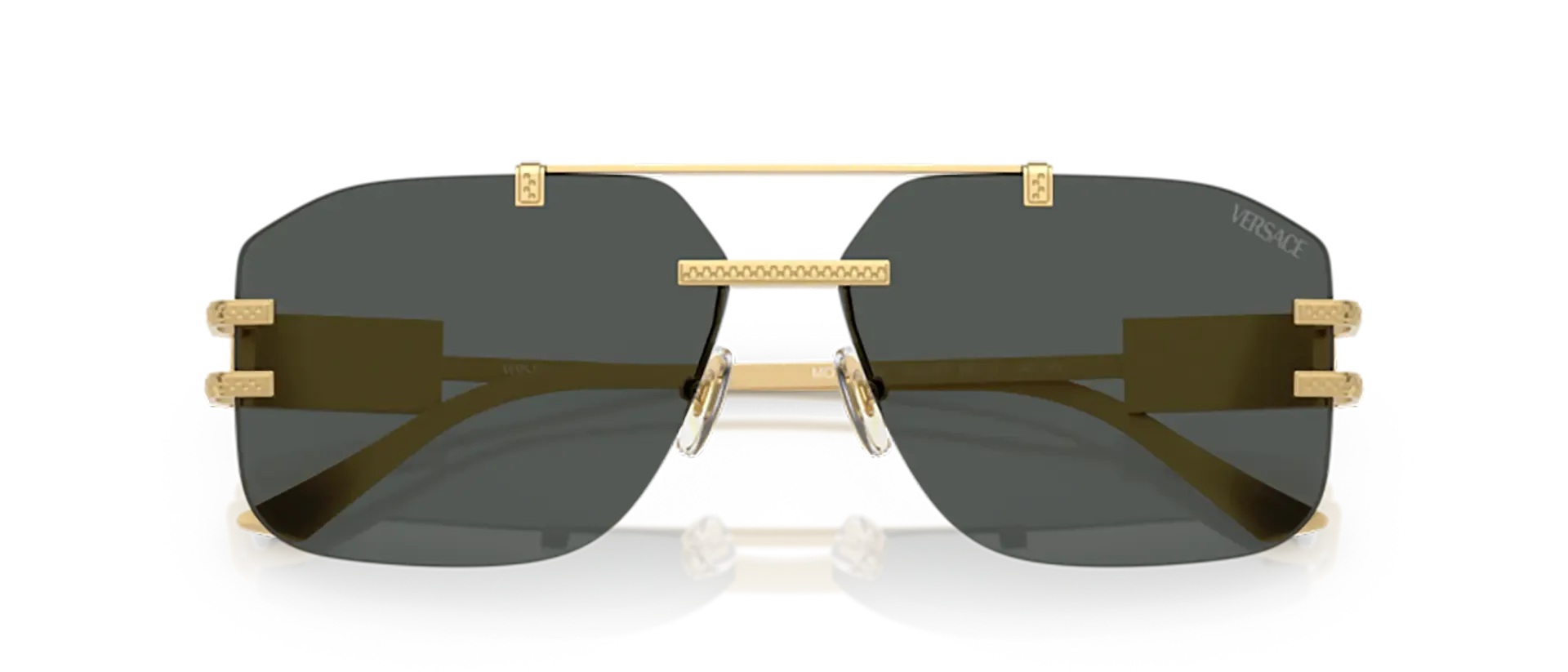 Dodatni prikaz 5: Versace VE2275 100287 muške sunčane naočale – okvir u zlatnoj boji i leće u sivoj boji