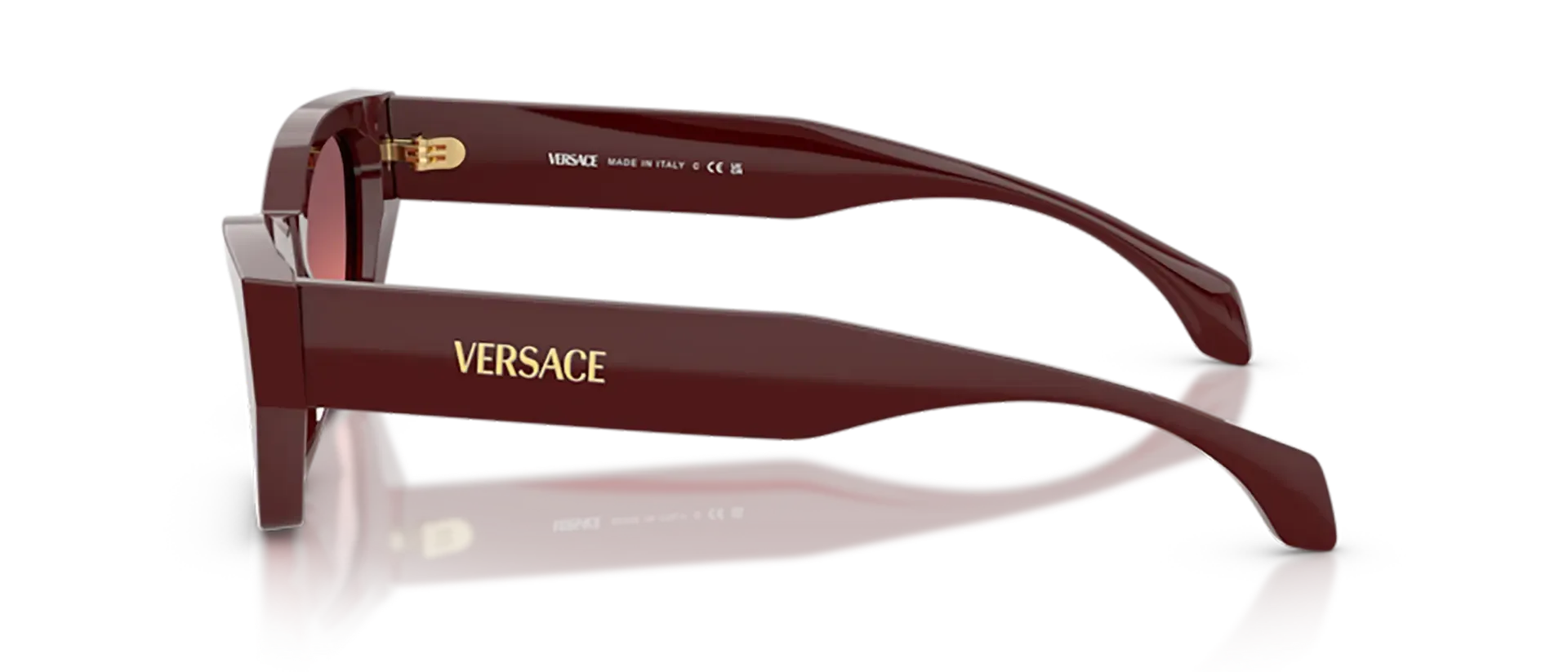 Dodatni prikaz 3: Versace VE4488U 551520 ženske sunčane naočale – okvir u crvenoj boji i leće u ljubičastoj i ružičastoj boji i s gradijentom